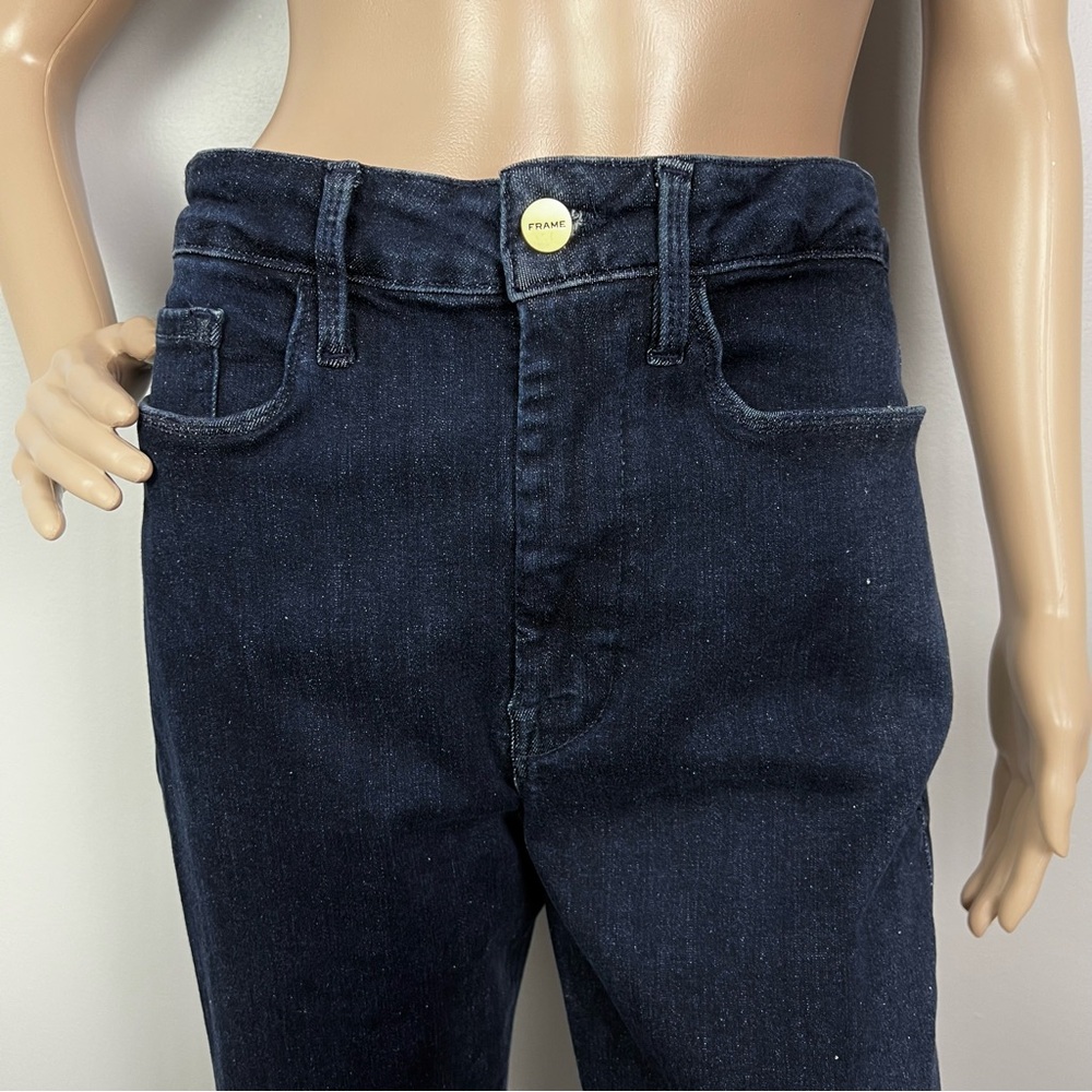FRAME DARK WASH FLARE JEANS - Picture 4 of 10